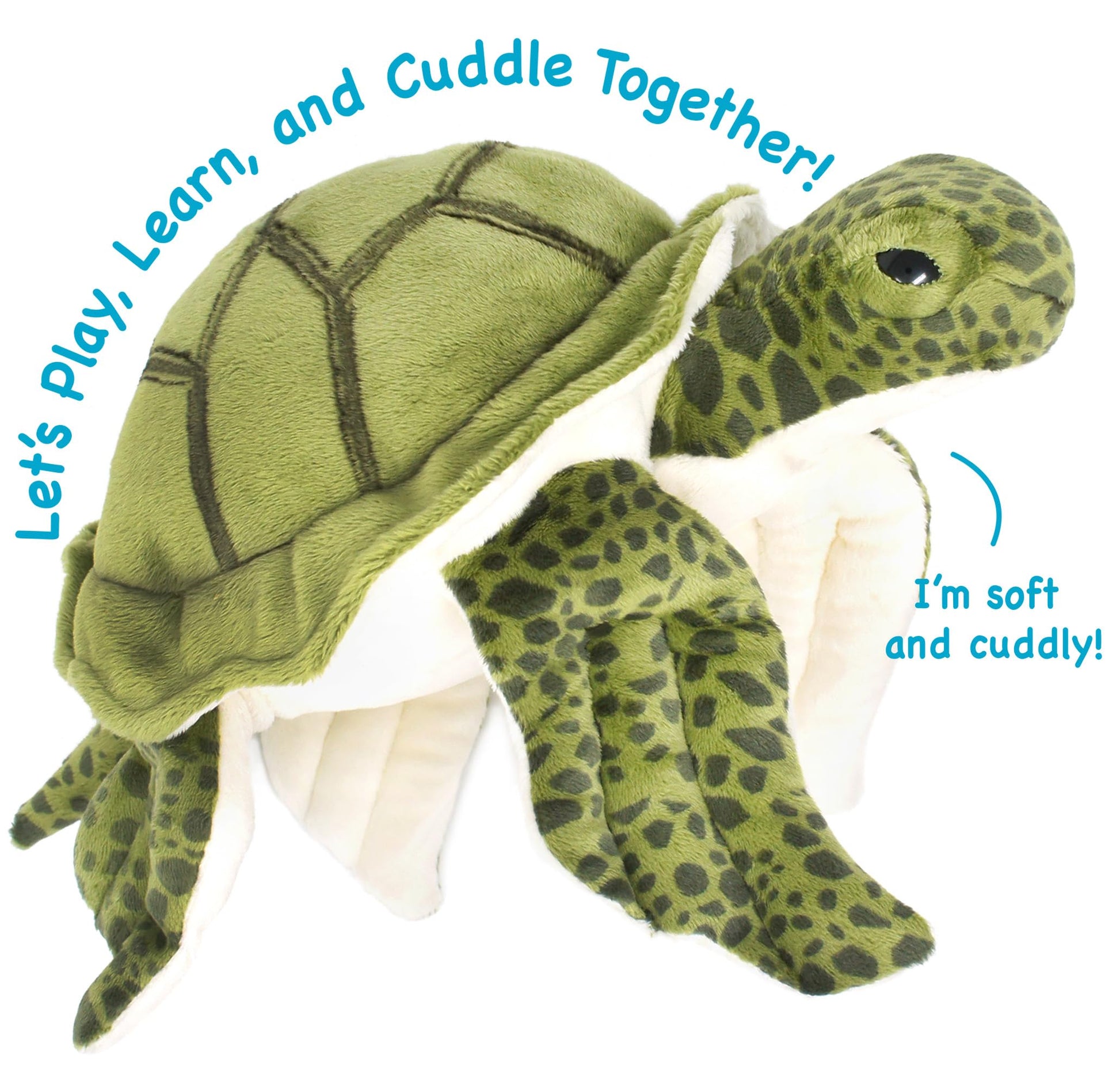 TigerHart Turquoise The Green Sea Turtle - 10 Inch Stuffed Animal Plush