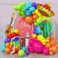 Mexican Fiesta Party Decorations 134 PCS Fiesta Balloon Garland Arch Kit Cactus Sombrero Guitar Balloons for Taco Twosday Birthday Decorations Baby