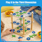 3D Ultimate Wooden Tic Tac Toe Board Game - Classic XO Strategy Game for Kids & Adults, Fun Family Table Games Night, Durable Wooden Tabletop Game