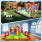 15.91x15.82FT Inflatable Bounce House with Water Slide for Kids 3-12, 11 in 1 Soccer Bounce House with Air Blower, Bouncy House with Slide, Climbing