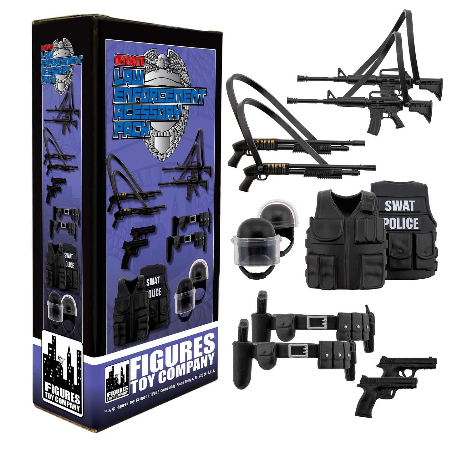 Figures Toy Company Ultimate Law Enforcement Accessory Pack for 6.5 Inch Figures