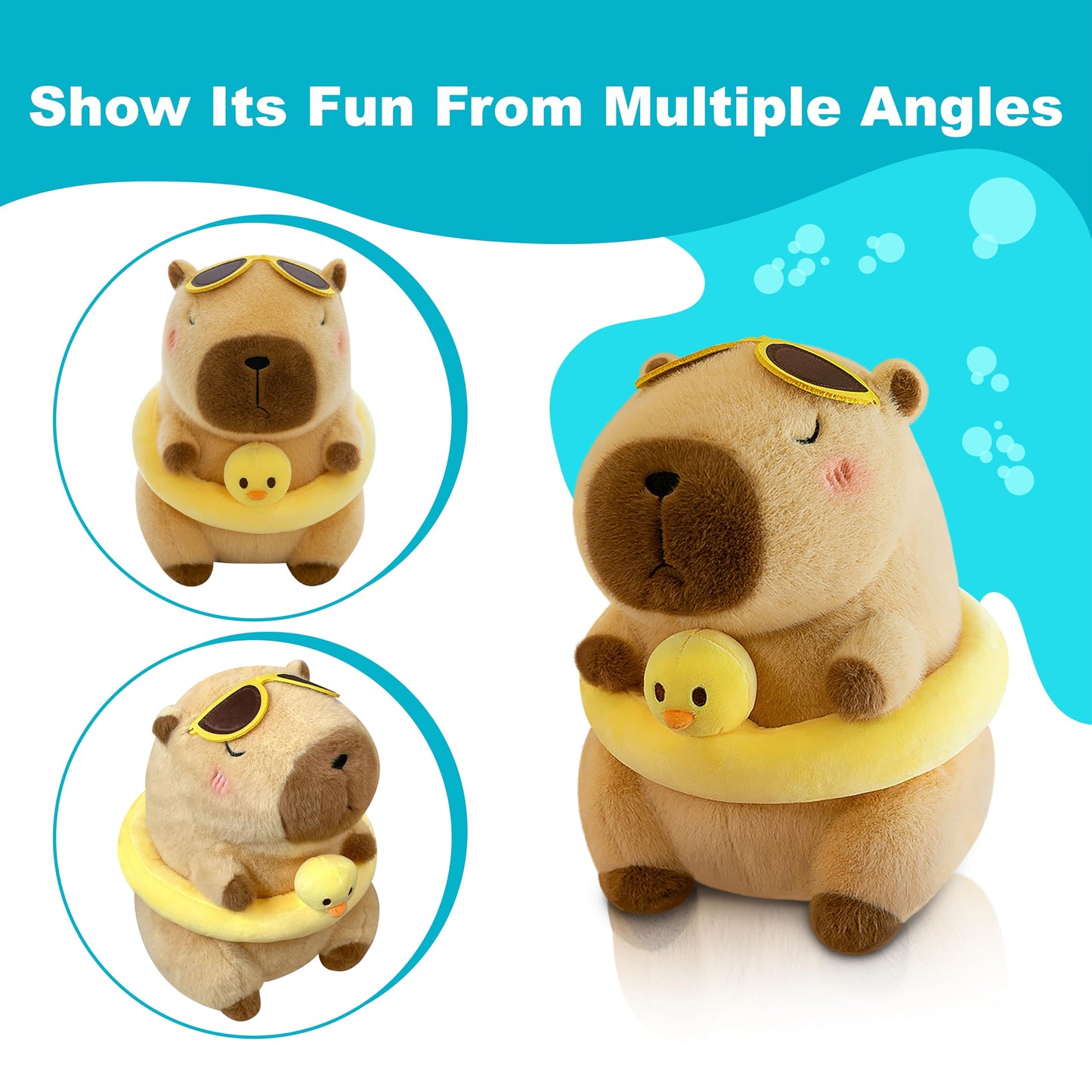 WUFUVAP Cute Capybara Plush Adorable Capybara Stuffed Animal Soft Stuffed Capibara Toys Plushies Pillow Gifts for Kids (10 Inches)