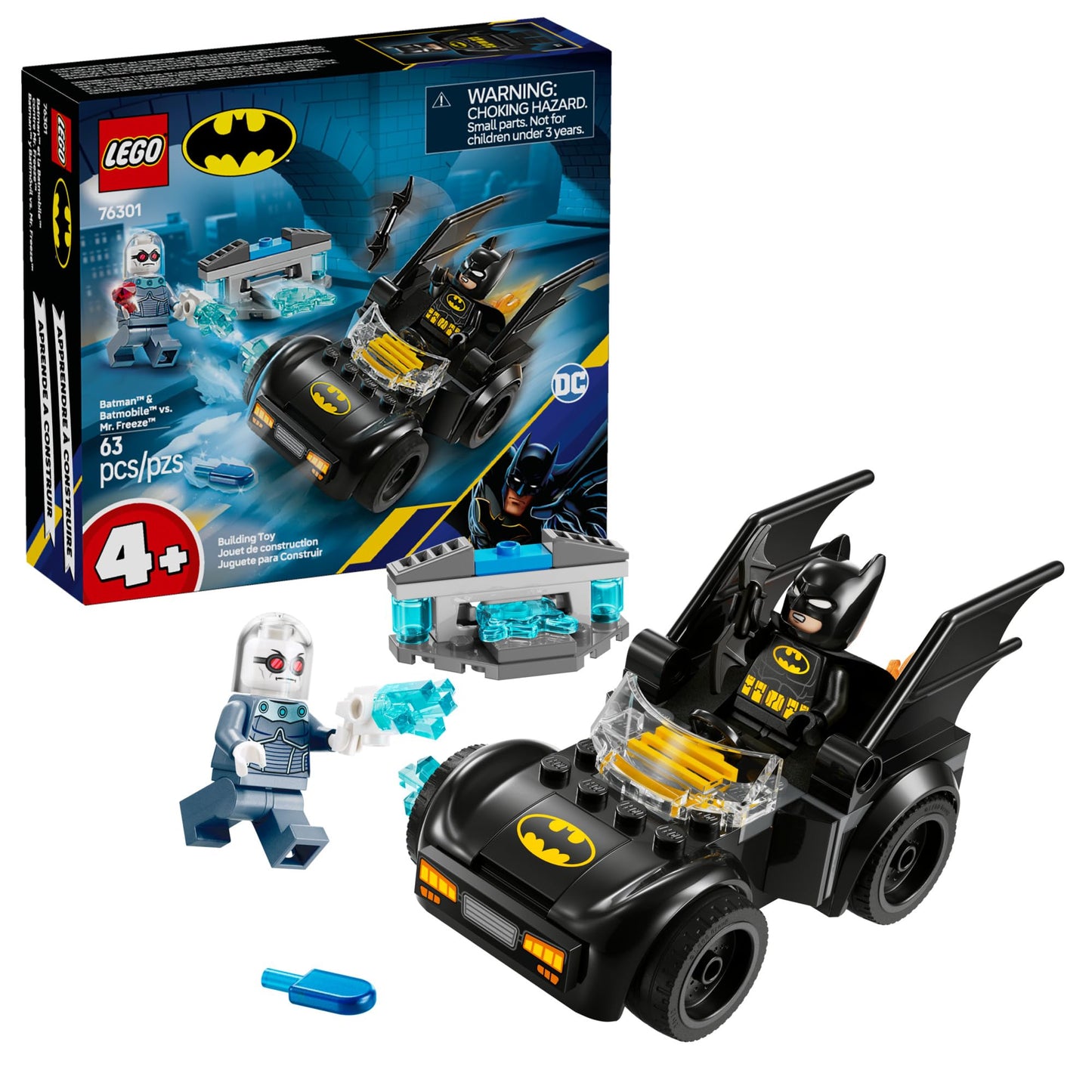 LEGO DC Batman & Batmobile vs. Mr. Freeze Toy Building Set - Superhero Batman Toy for Preschool Kids, Boys and Girls, Ages 4+ - Gift Idea for Kids