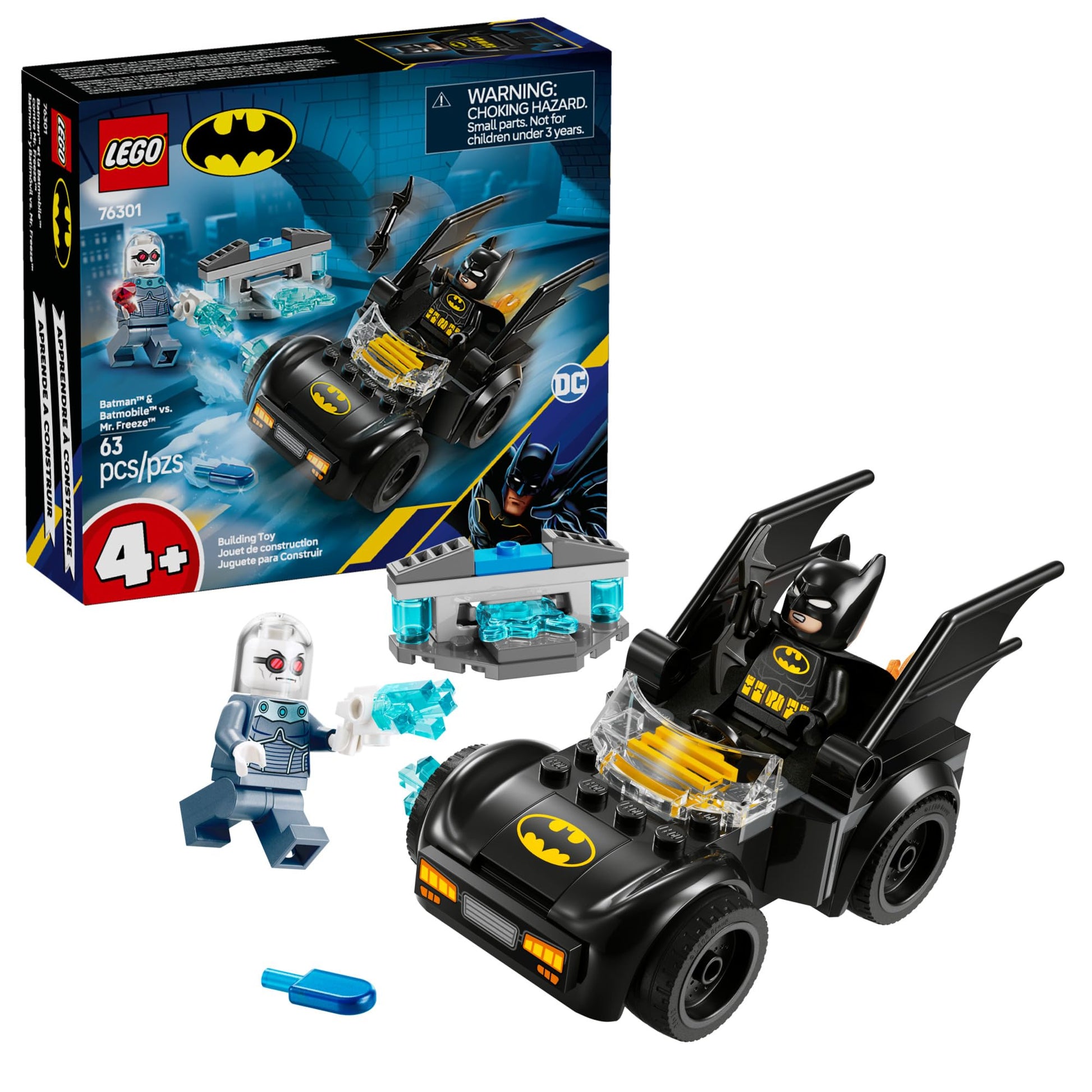 LEGO DC Batman & Batmobile vs. Mr. Freeze Toy Building Set - Superhero Batman Toy for Preschool Kids, Boys and Girls, Ages 4+ - Gift Idea for Kids
