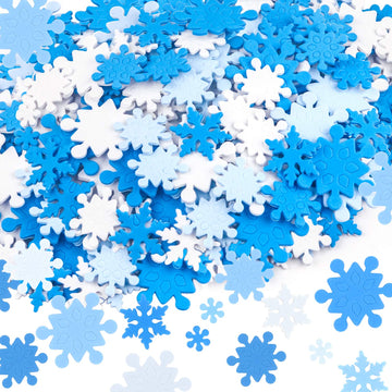 Coopay 1200 Pieces Mini Foam Snowflake Stickers Self-Adhesive Snowflake Stickers Decals for Christmas Decoration, DIY Craft Projects, Assorted Color