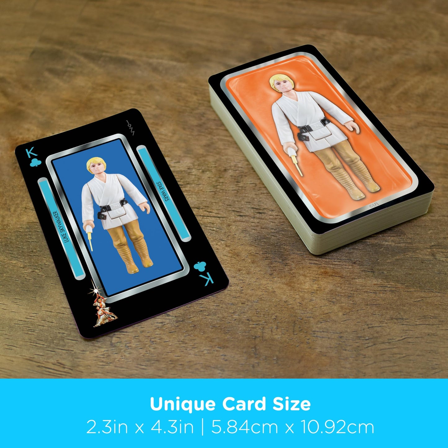 AQUARIUS Star Wars Luke Skywalker Premium Playing Cards - Luke Skywalker Themed Deck of Cards for Your Favorite Card Games - Officially Licensed Star