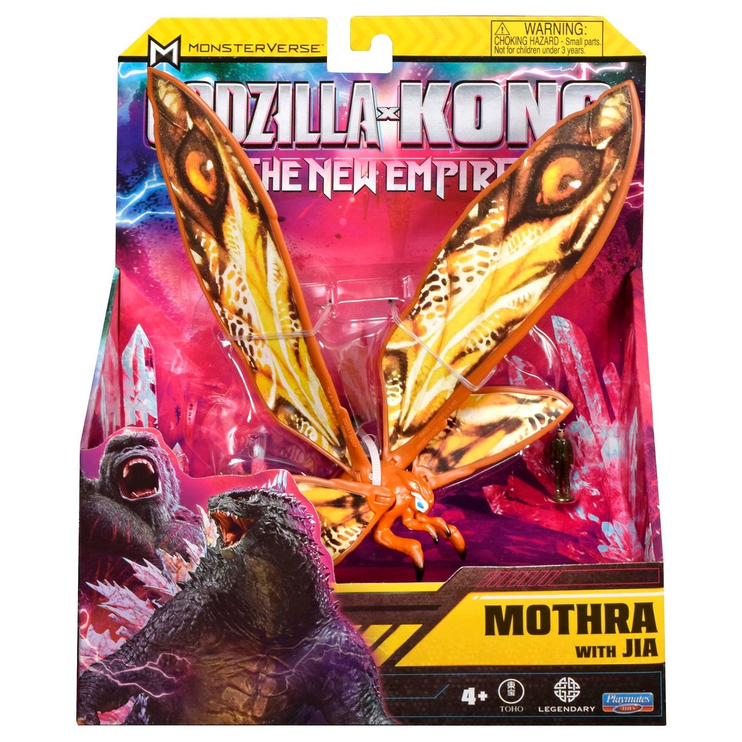 PlayMates Godzilla X Kong Monsterverse 6 Inch Action Figure Basic Series - Mothra with Jia