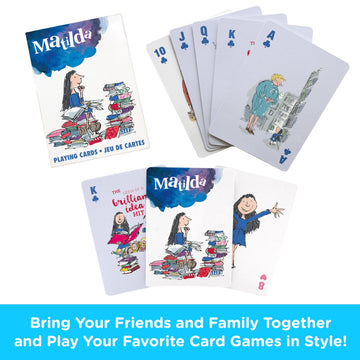 AQUARIUS Matilda Playing Cards - Roald Dahl Themed Deck of Cards for Your Favorite Card Games - Officially Licensed Matilda Merchandise & Collectibles