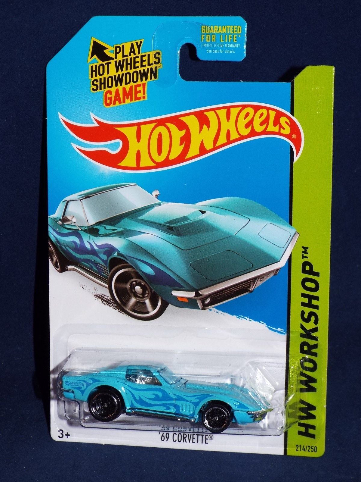 Hot Wheels 2014 Kmart Exclusive Hw Workshop - '69 Corvette (Light Blue)