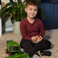 Uarzt Remote Control Combine Harvester Tractor Toy with Corn Head, RC Tractor Toys for Kids 3+, Light/Spray/Sound/1/24 Scale, Farm Toy Combine