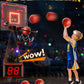 Indoor Basketball Hoop Pro for Kids, Over The Door Basketball Hoop with LED Light/Scoreboard/4 Balls- Upgraded Anti-Impact Backboard, Basketball Toys