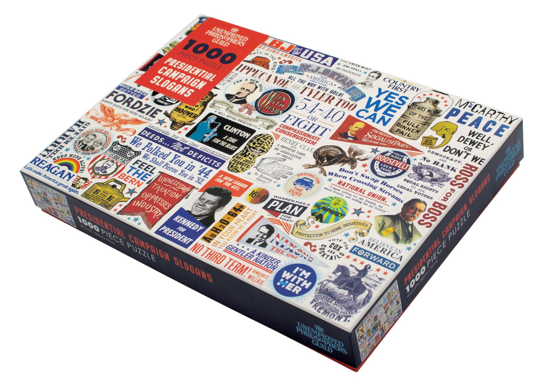 Presidential Slogan Jigsaw Puzzle - 1000 Pieces - Includes Mini Poster with Puzzle Art