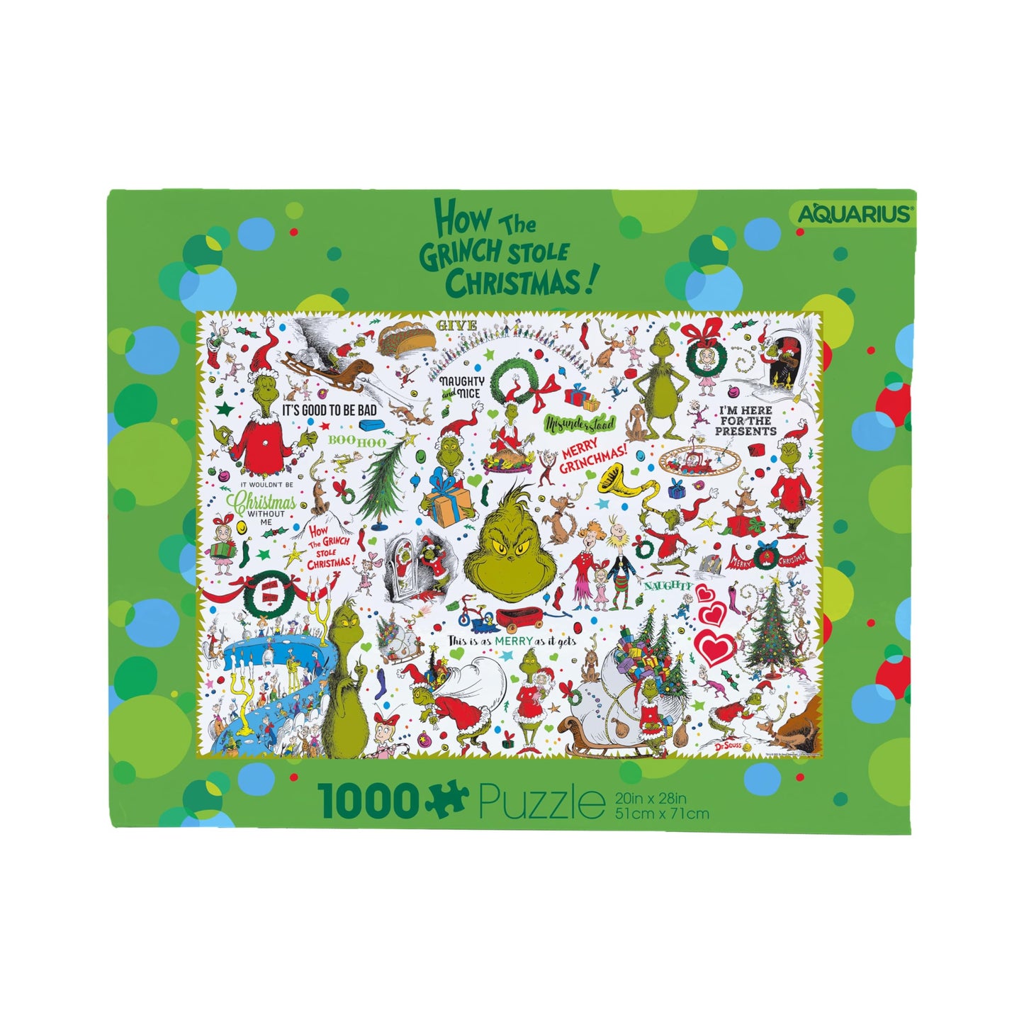 Aquarius Grinch Collage Puzzle (1000 Piece Jigsaw Puzzle) - Glare Free - Precision Fit - Virtually No Puzzle Dust - Officially Licensed Grinch