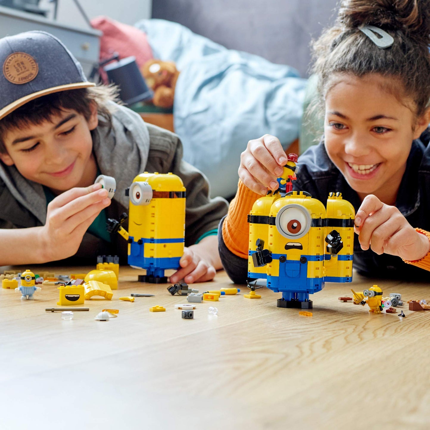 LEGO Minions: Brick-Built Minions and Their Lair (75551) Building Kit for Kids, Great Birthday Present for Kids Who Love Minion Toys and Kevin, Bob