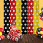 Red Black Yellow Foil Fringe Curtains Birthday Decorations, 2 Pack 3.2x6.6ft Mouse Color Tinsel Streamers Backdrop Baby Shower Cartoon Mouse Birthday