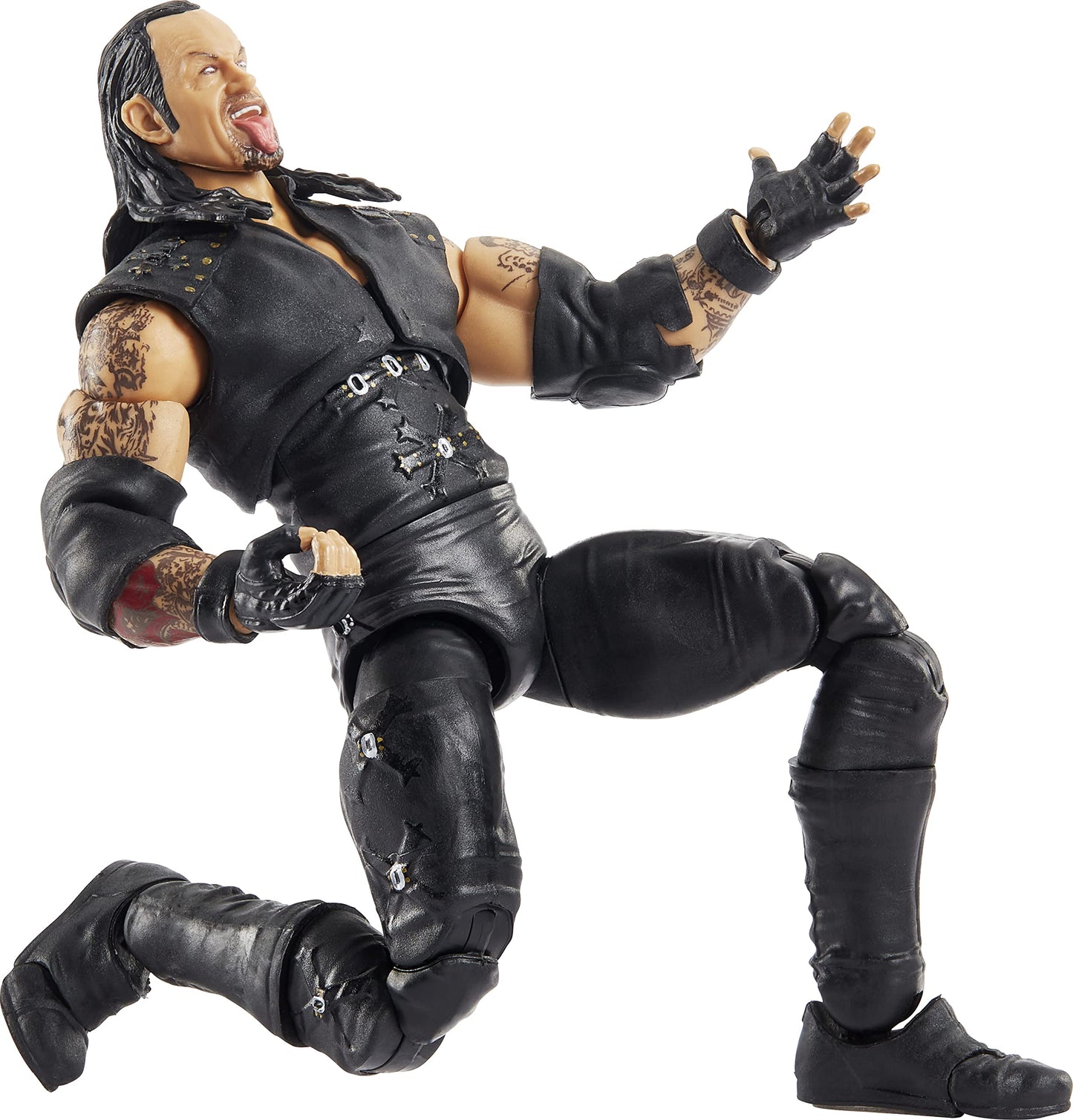 WWE Ultimate Edition Undertaker Action Figure, 6-inch Collectible with Extra Heads, Swappable Hands & WrestleMania XIV Entrance Jacket for Ages 8