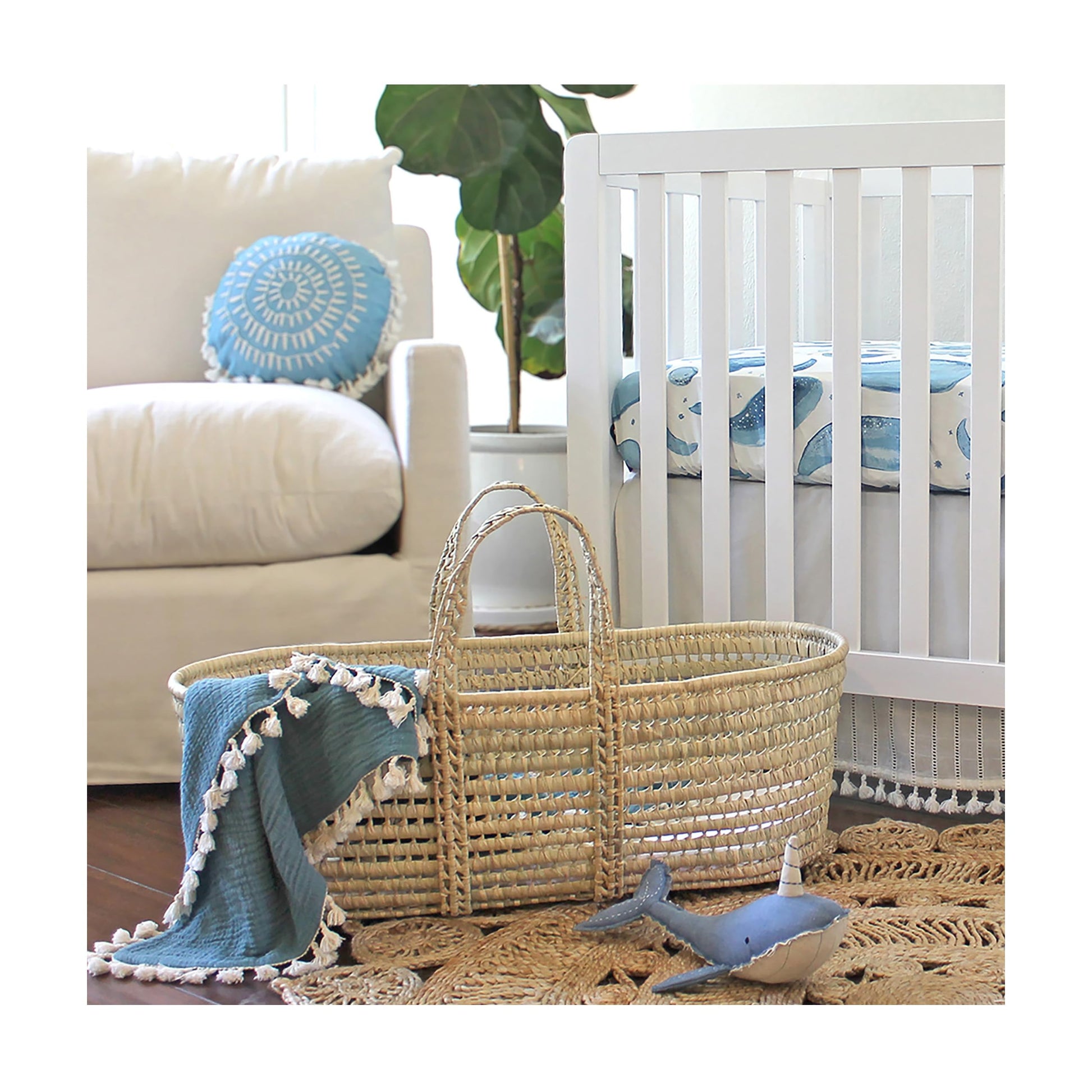 Crane Baby Toys for Boys and Girls, Comforting Plush Stuffed Animal, Narwhal