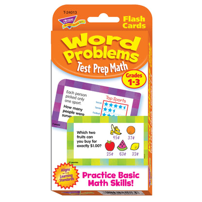 Test Prep Math Word Problems (Grades 1-3)Challenge Cards®
