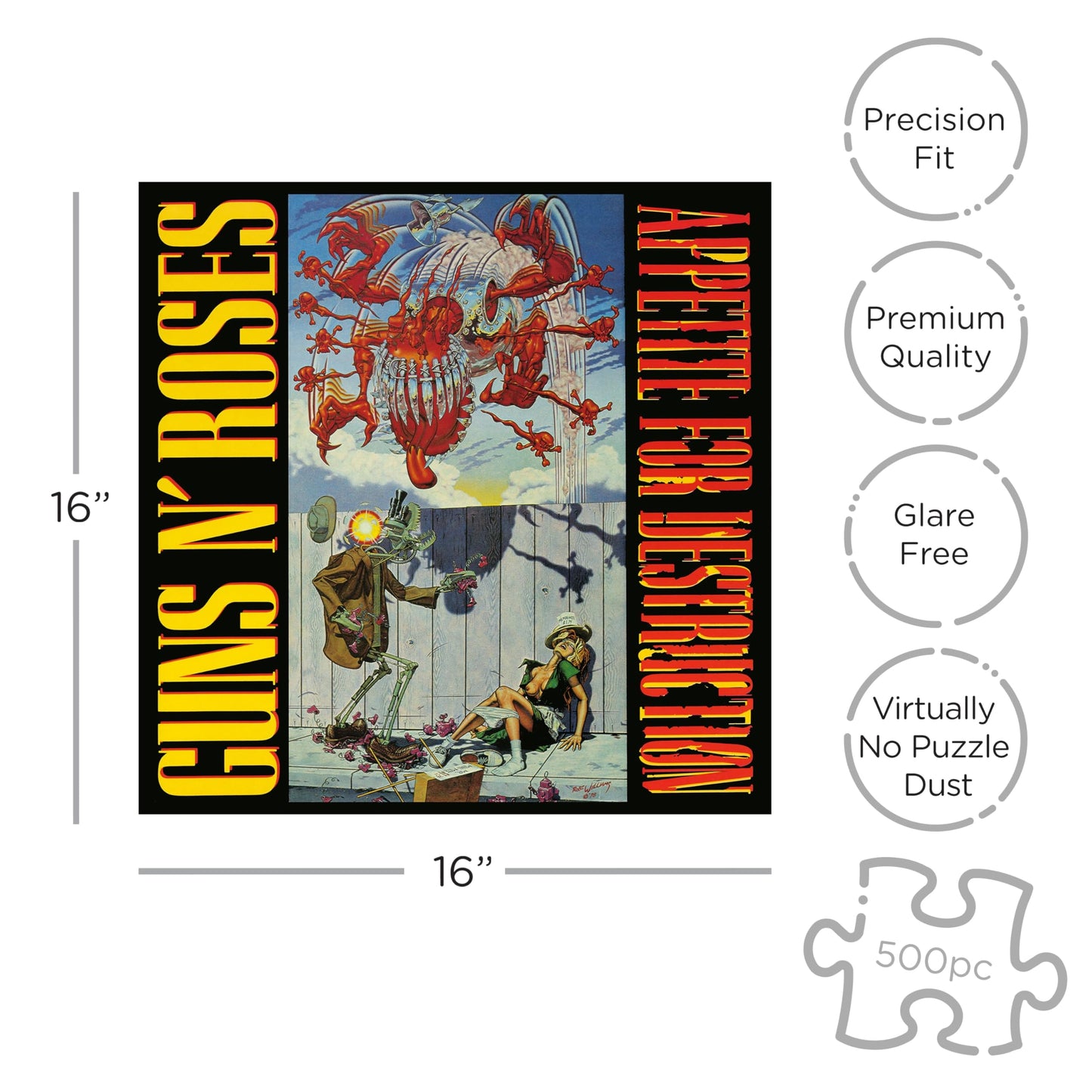 RockSaws Guns N' Roses Appetite for Destruction 500 Piece Jigsaw Puzzle