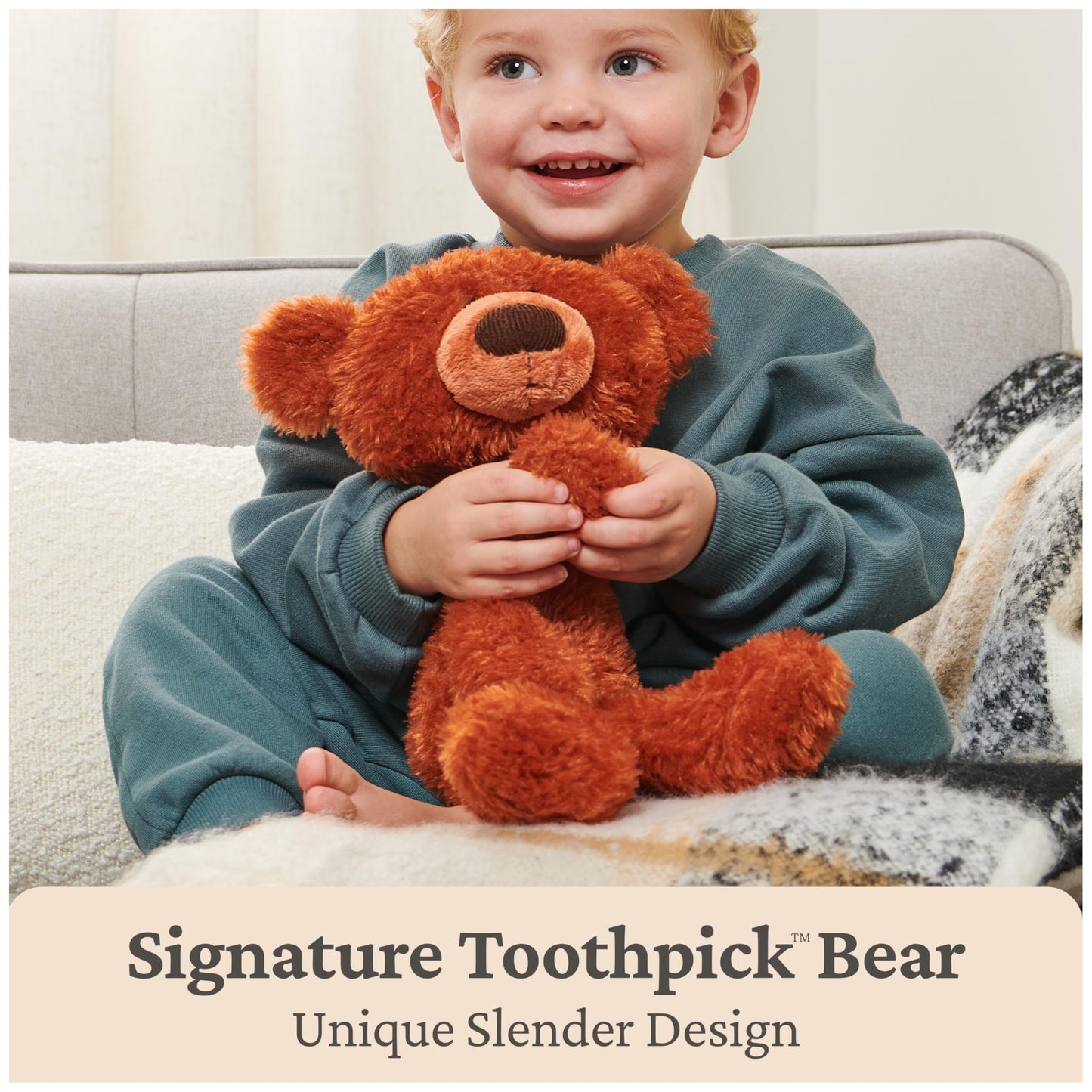 GUND Toothpick Pumpkin Pie 15-Inch Teddy Bear Plush Toy, Ages 1+
