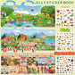 CREATIVETREES 6 Sets Reusable Sticker Book for Toddlers 3-6, Jelly Sticker Books for Toddler, Travel Sticker Activity Toys for Kids 3 4 5 6 Years Old