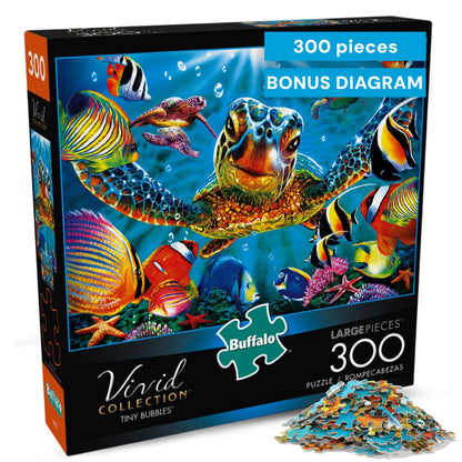 Buffalo Games - Tiny Bubbles Ocean - 300 Large Piece Puzzle for Adults