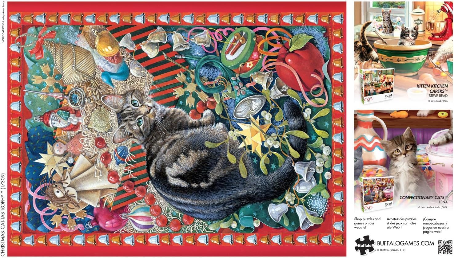 Buffalo Games - Christmas Cat-tastrophy - 750 Piece Puzzle for Adults