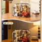 ROBOTIME DIY Miniature House Kit, Mini Dollhouse Kit, Tiny House Kit for Adults, Wooden Furniture Kit with LED, Halloween/Christmas/Birthday Gifts