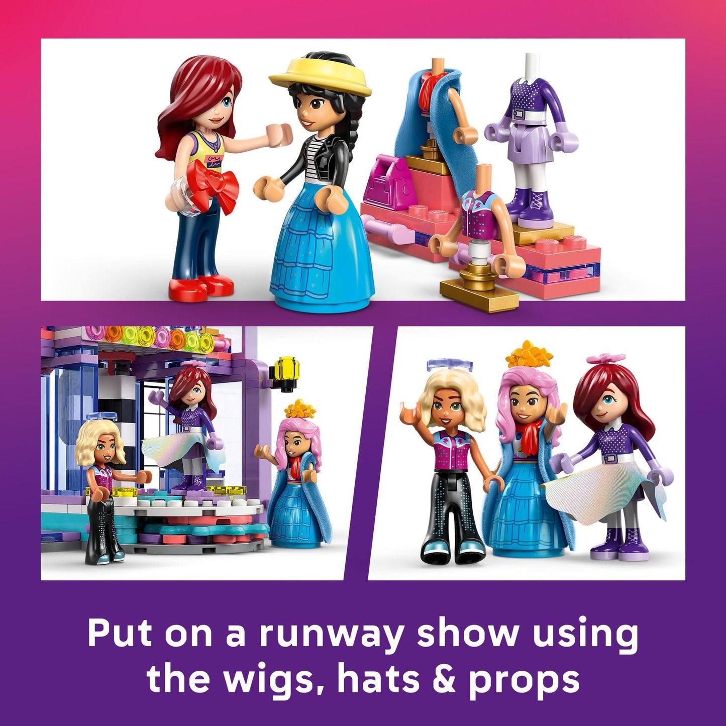 LEGO Friends Heartlake City Fashion Show Building Toy for Girls & Boys - Pretend Play Set for Kids, Ages 7+ - W/Paisley, Liann & Nova Minidolls