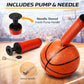 4 Pack Mini Basketballs for Mini Hoops, 6 Inch Inflatable PVC Basketball Balls with Pump & Needle, Rubber-Like Textured Grip, Indoor Outdoor