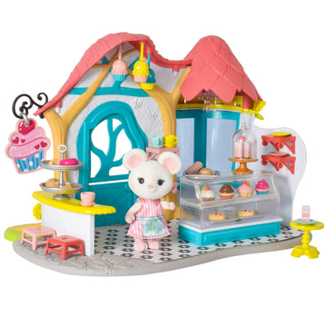 Honey Bee Acres Pastry Shop, Complete Set with Miniature Doll Figure, 35 Pieces , Ages 3+