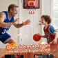 Indoor Basketball Hoop Pro for Kids, Over The Door Basketball Hoop with LED Light/Scoreboard/4 Balls- Upgraded Anti-Impact Backboard, Basketball Toys