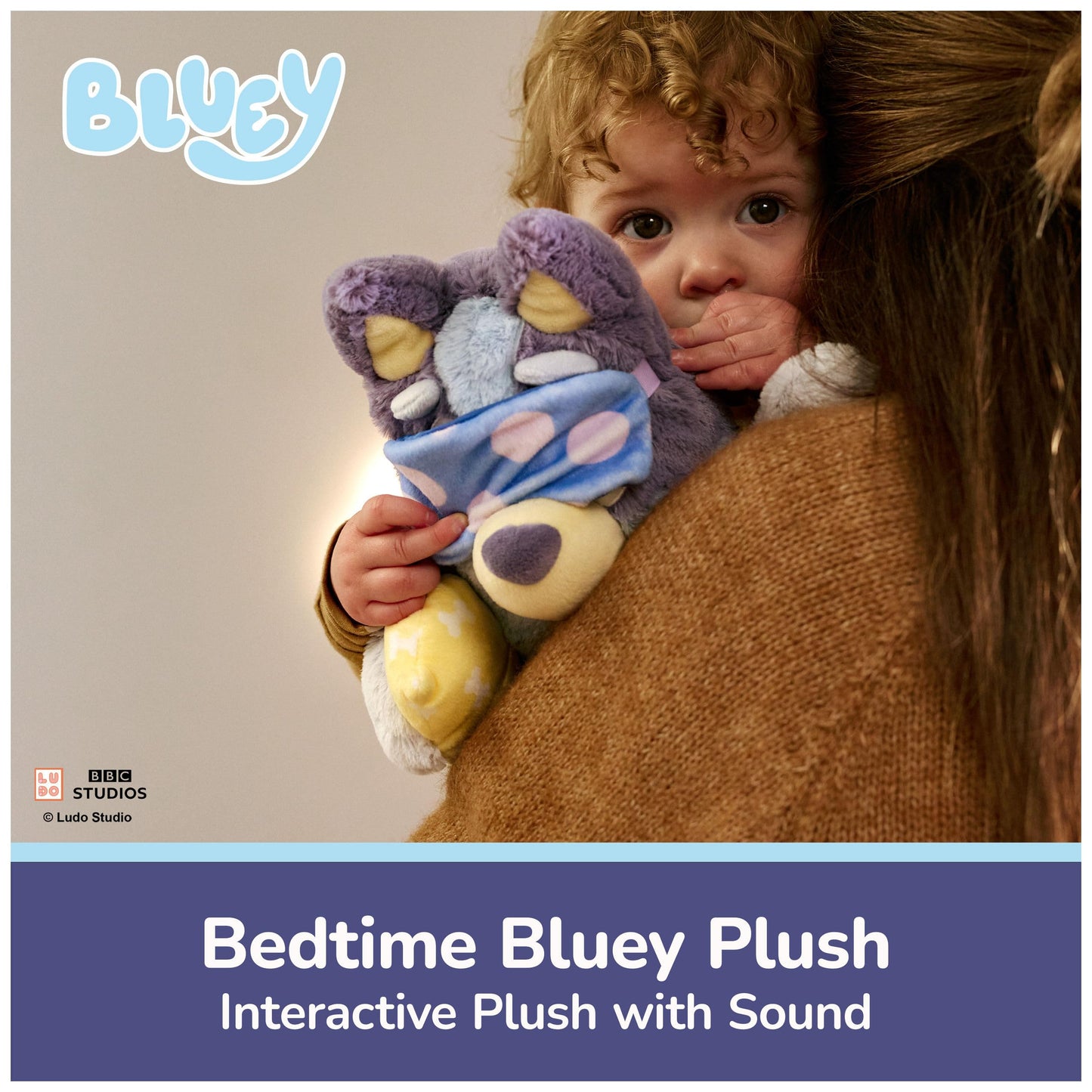 GUND Bedtime Bluey 13-Inch Interactive Talking Musical Plush Toy for Babies