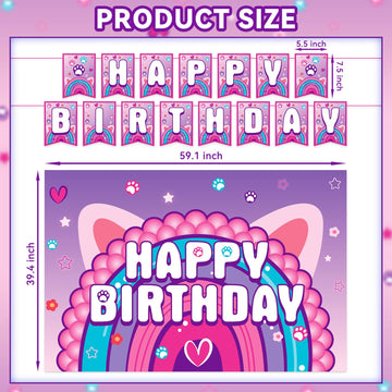Dollhouse Birthday Party Supplies, Dollhouse Birthday Party Decorations for kids Party Supplies Set, Include Happy Birthday Banner, Plates, Napkins