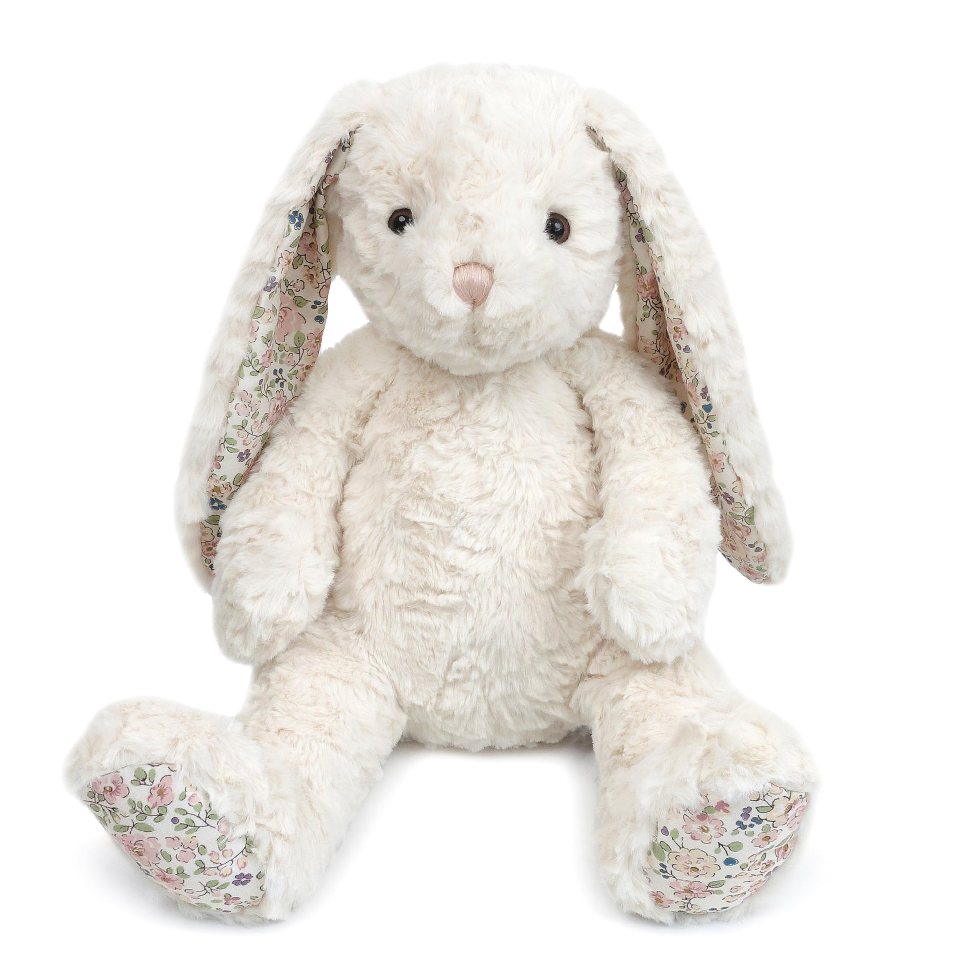 MON AMI Faith Bunny 17-Inch Stuffed Animal, Soft Cream Rabbit Plush Toy