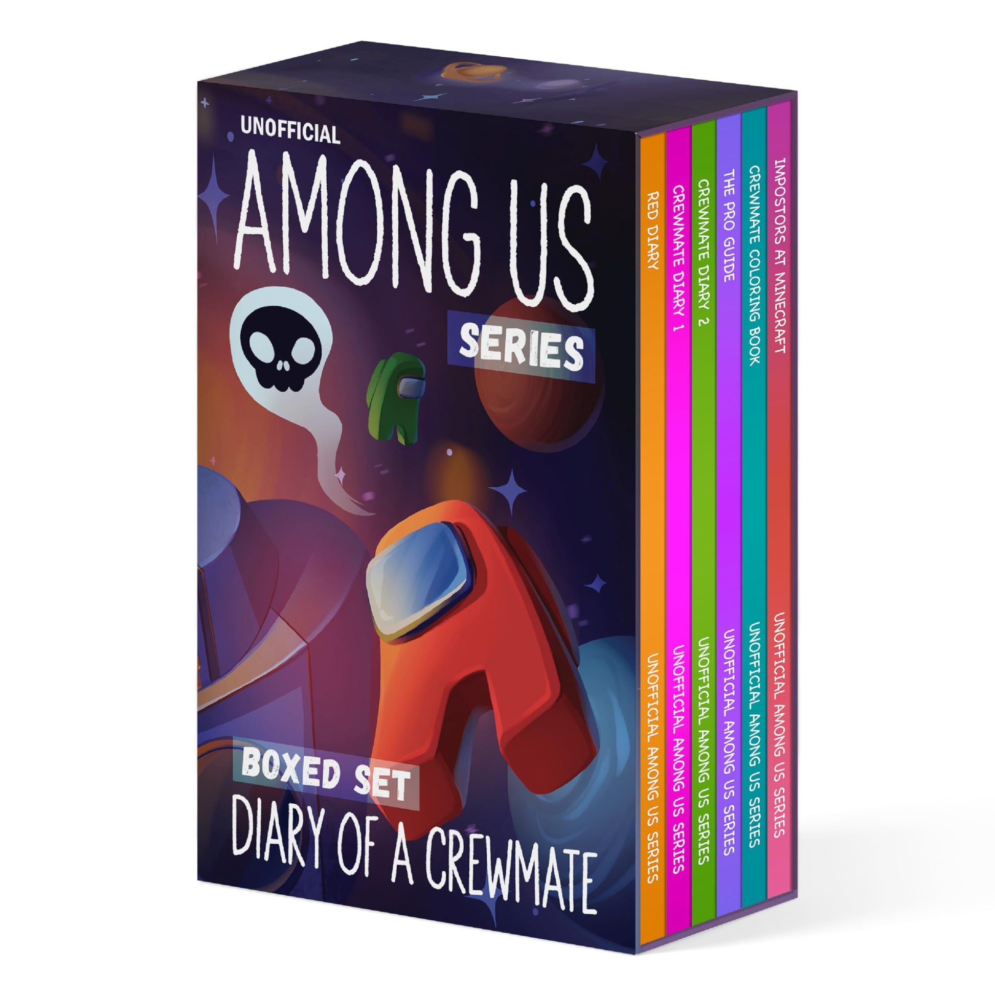 Kid-Fi Media Among Us Inspired Boxed Set - 5 Adventure Stories for Kids, Young Gaming Fans (Plus Bonus Coloring Book) - Unofficial & Independent, Gift