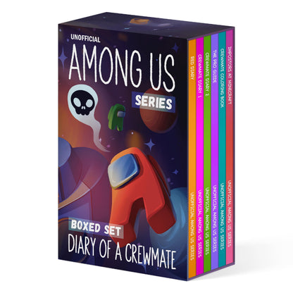 Kid-Fi Media Among Us Inspired Boxed Set - 5 Adventure Stories for Kids, Young Gaming Fans (Plus Bonus Coloring Book) - Unofficial & Independent, Gift