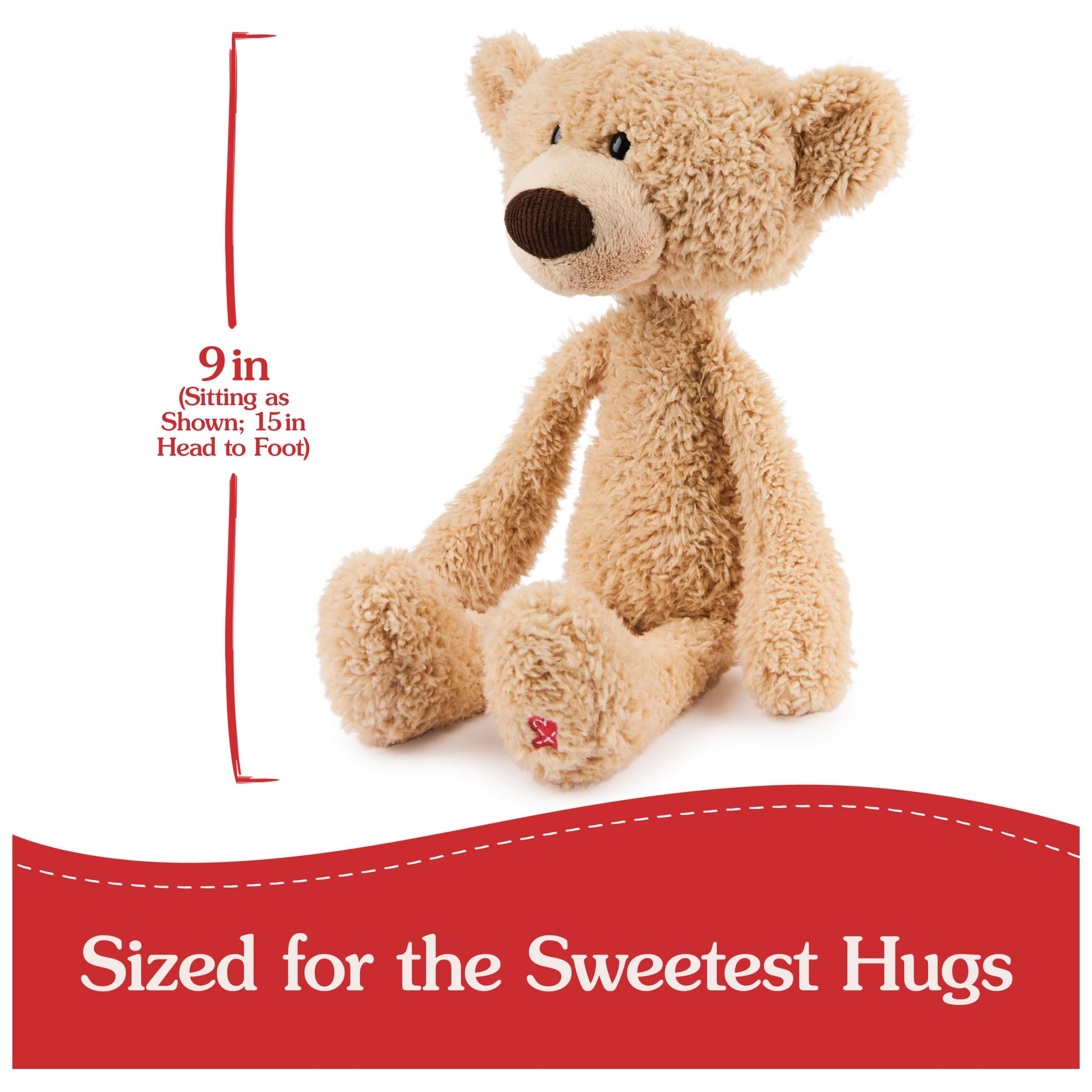 GUND Toothpick 15-Inch Tan Classic Teddy Bear Plush Toy, Ages 0+