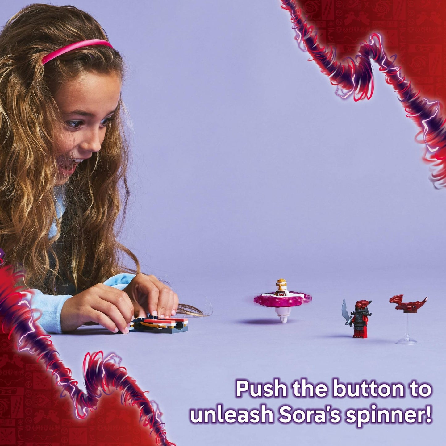 LEGO NINJAGO Sora's Dragon Spinjitzu Spinner - Spinning Blade Battle Building Toy for Kids, Boys and Girls, Ages 6+ - with 2 Minifigures - Gift Idea