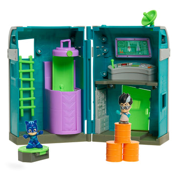PJ Masks Nighttime Micros Romeo’s Lair Playset, Includes Catboy and Romeo Mini Figures, by Just Play