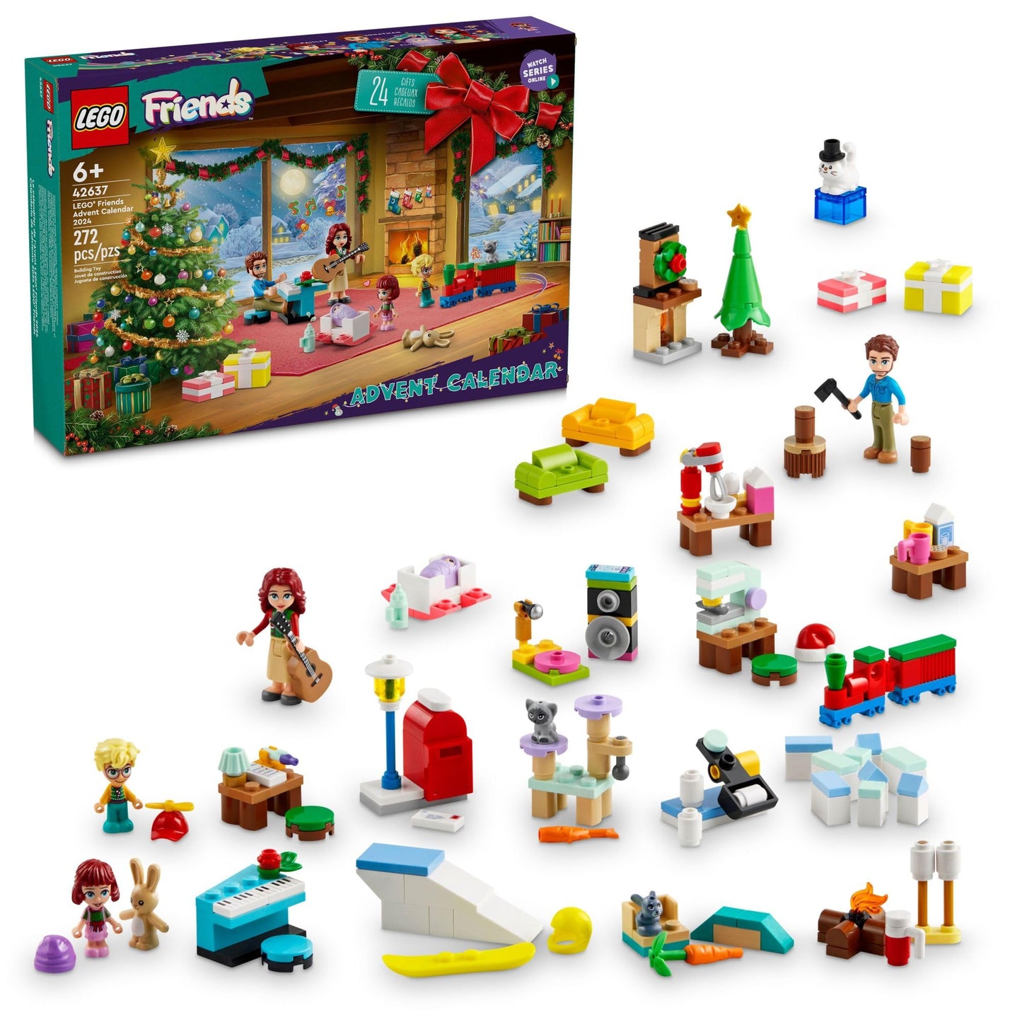 LEGO Friends Advent Calendar 2024 for Kids - Christmas Advent Calendar W/Mini Builds & 5 Minifigures, Ages 6+ - Kids Toys for Girls & Boys - Gift
