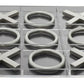 Deco 79 Acrylic Plastic Tic Tac Toe Game Set with Silver Pieces, 12" x 12" x 1", Clear