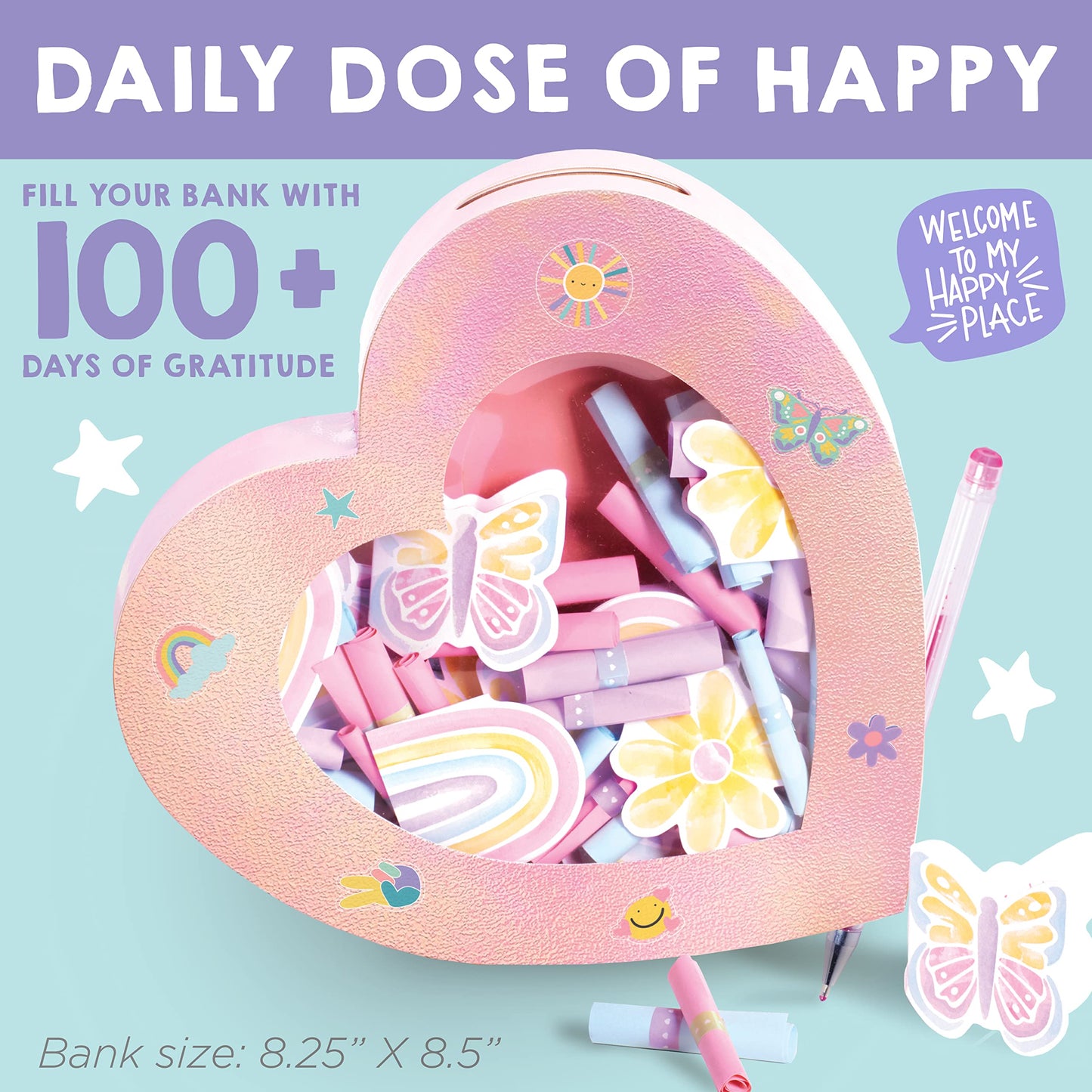 Creativity for Kids Happiness Bank - Craft Kits for Girls and Boys, Kids Toys - Mindfulness Craft for Kids Ages 7-10+