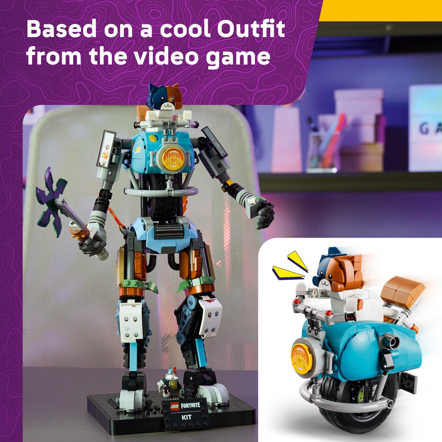 LEGO Fortnite KIT - Building Toy for Boys & Girls, Ages 12+ - Fortnite Toy for Kids - Mech Action Figure with Posable Arms - Bedroom Decor for Fans