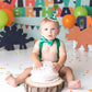 Agvgaza Green Dinosaur 1st Birthday Hat - Green Crown Cone Hat for Boy, Dinosaur One Birthday Decorations, Cake Smash, Photo Outfit, Party Theme