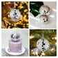 4 PCS 4 Inch 3.15 Inch Disco Ball Party Decorations Reflective Mirror Ball 70s Disco Themed Ornaments for Christmas Tree Cake Decor