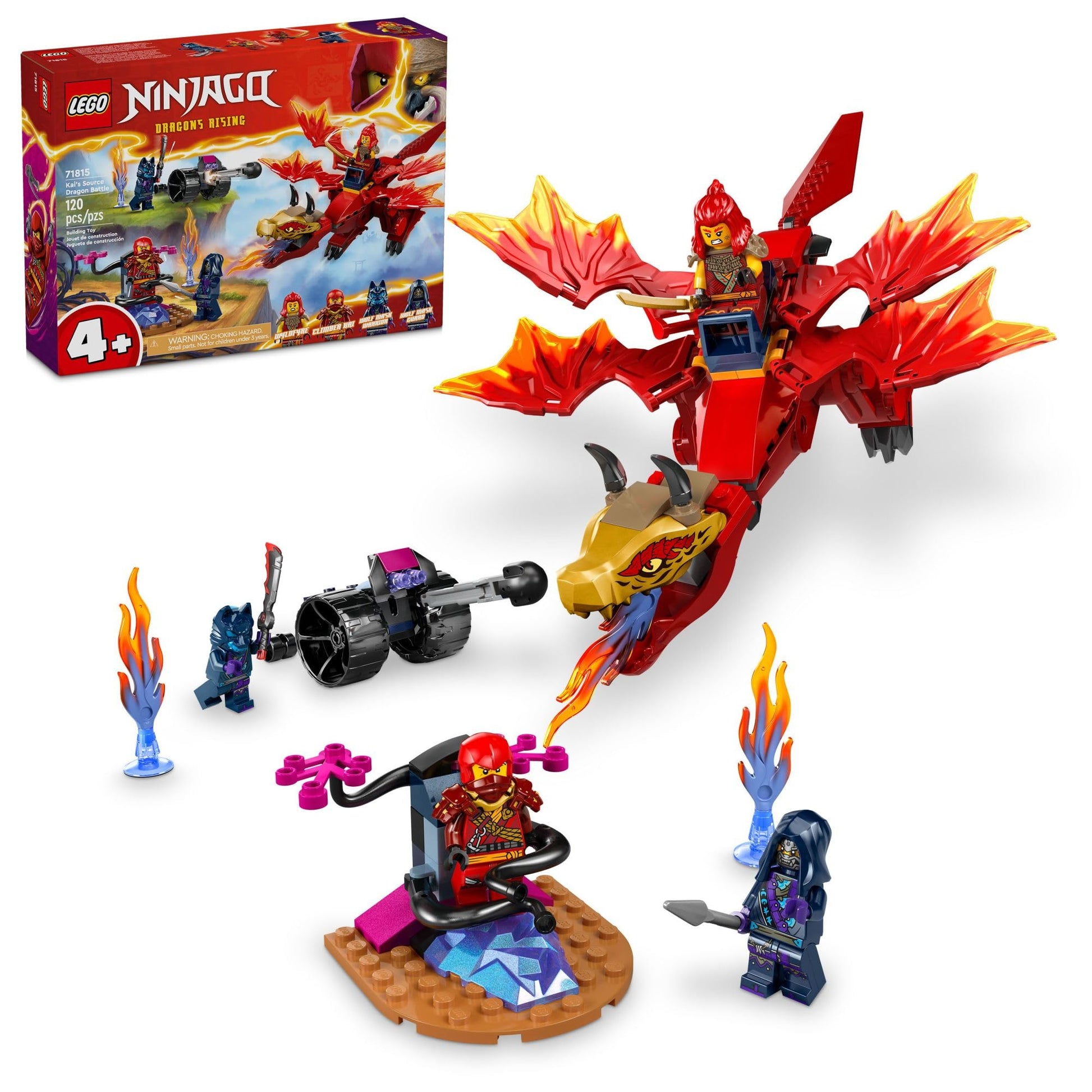 LEGO NINJAGO Kai’s Source Dragon Battle Adventure Playset with Buildable Model and 4 Posable Ninja Action Figures, Toddler Ninja Toy, Ninja Gift Idea