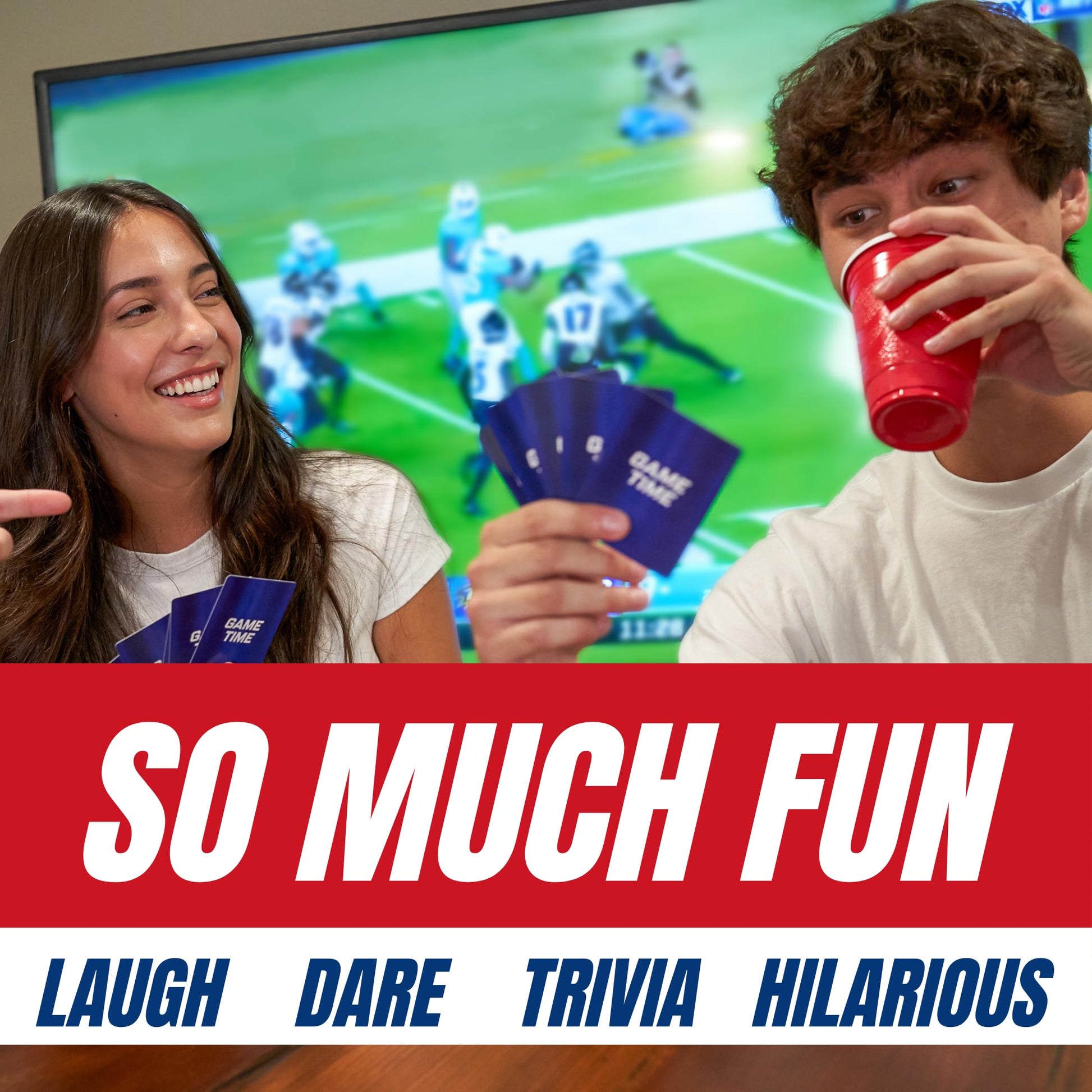 OFF TOPIC Game Day Football Card Game for Adults - Party Games for Football - 2-in-1 Adult Games