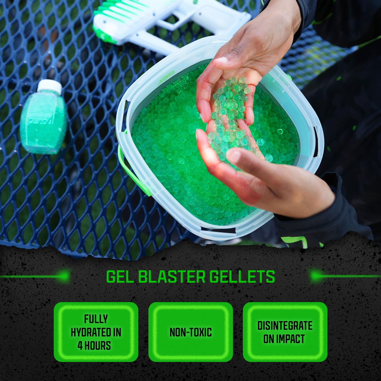 Gel Blaster Glow-in-The-Dark Starfire Activator Accessory with 5,000 Starfire Gellets Included - UV Light Attachment for Tracer Effects - Starfire