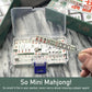 Easytoday 136 Mini Engraved Mahjong Tiles -Green or White, Perfect for Home, Travel & Game Night (mini)